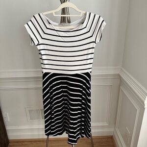 loft black and white dress Ann Taylor Womens Striped Women XS NEW Handcrafted in Europe. Loft Black And White Striped